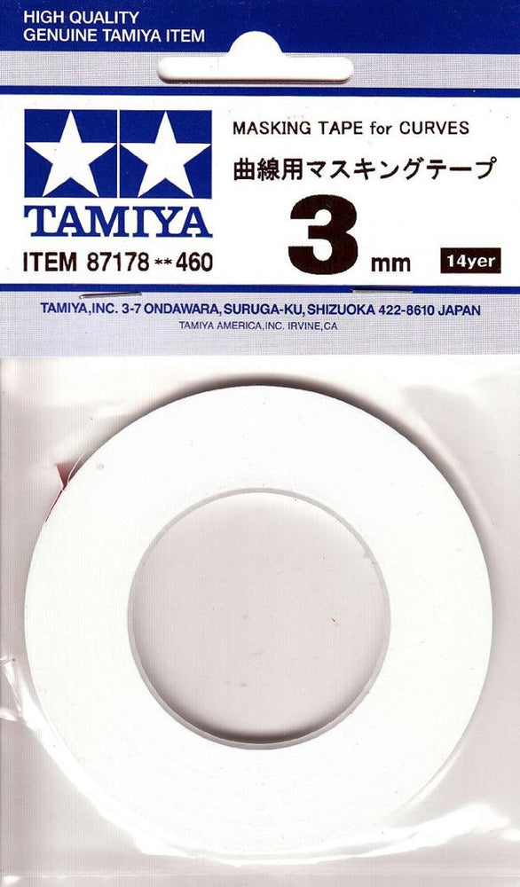 Tamiya: 3mm MASKING TAPE- curves - Trinity Hobby