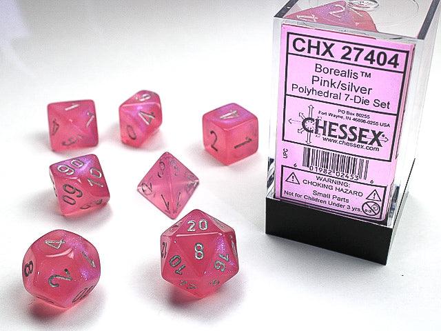 BOREALIS 7-DIE SET PINK/SILVER - Trinity Hobby