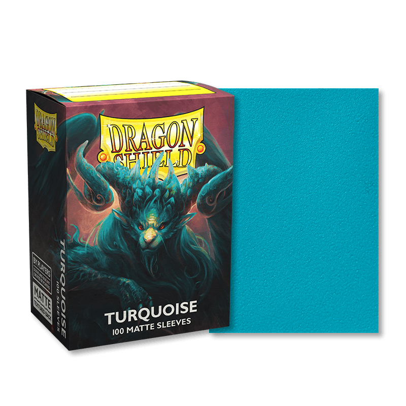 DRAGON SHIELD SLEEVES MATTE TURQUOISE 100CT - Trinity Hobby