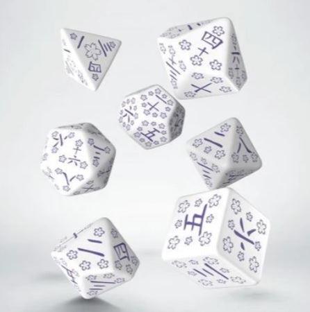 JAPANESE DICE SET BLUE STAR LOTUS - Trinity Hobby