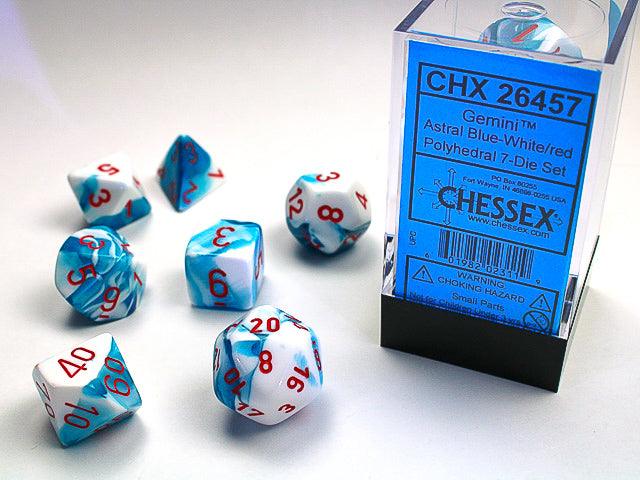 GEMINI 7-DIE SET ASTRAL-BLUE/RED - Trinity Hobby