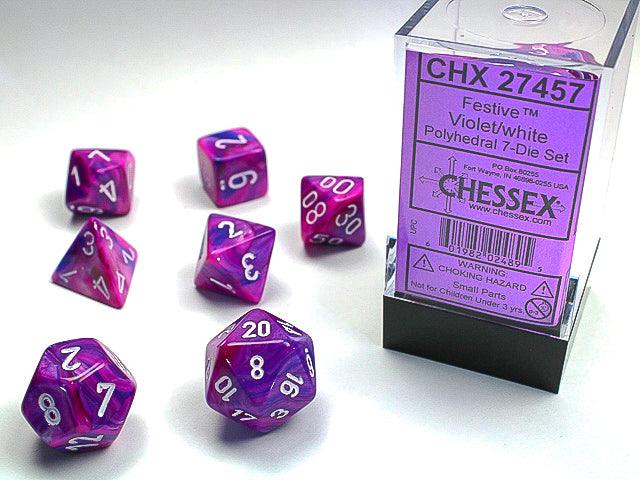 FESTIVE 7-DIE SET VIOLET/WHITE - Trinity Hobby