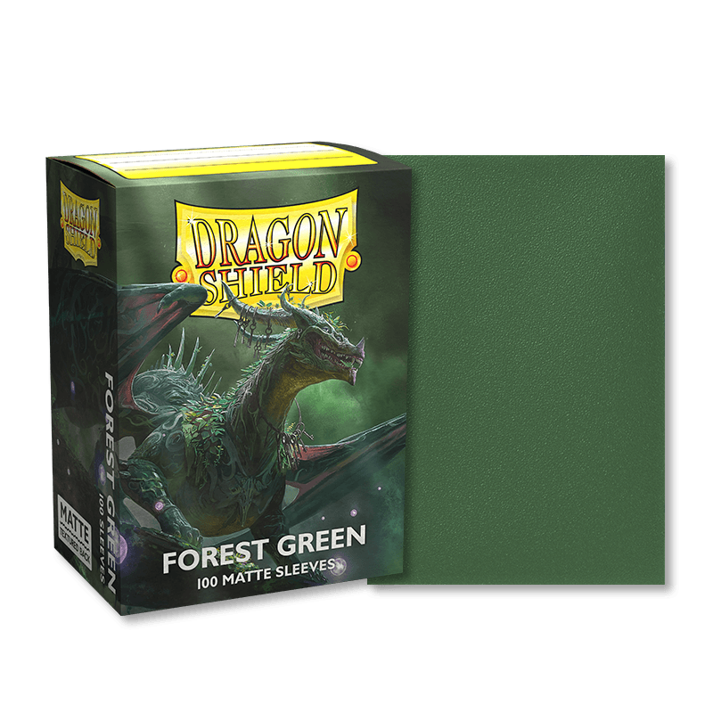 DRAGON SHIELD SLEEVES MATTE FOREST GREEN 100CT - Trinity Hobby