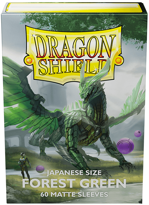DRAGON SHIELD SLEEVES JAPANESE MATTE FOREST GREEN - Trinity Hobby