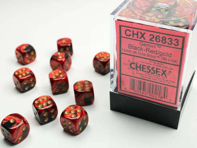 GEMINI 36D6 BLACK-RED/GOLD 12MM - Trinity Hobby