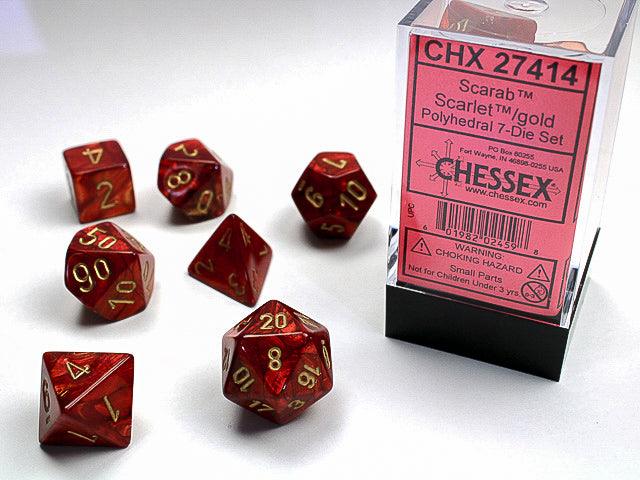 SCARAB 7-DIE SET SCARLET/GOLD - Trinity Hobby