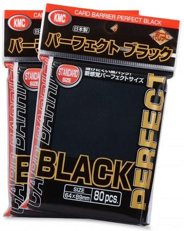 KMC PERFECT FIT BLACK SLEEVES 80CT - Trinity Hobby
