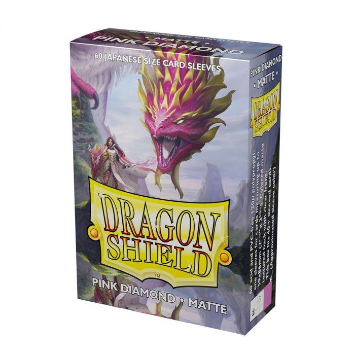 DRAGON SHIELD SLEEVES JAPANESE MATTE PINK DIAMOND 60CT - Trinity Hobby