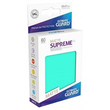 Ultimate Guard UG SLEEVES SUPREME UX MATTE TURQUOISE 80CT - Trinity Hobby