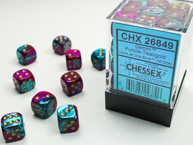 GEMINI 36D6 PURPLE-TEAL/GOLD 12MM - Trinity Hobby