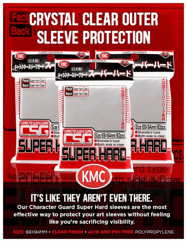 KMC Character Guard Super Hard Clear 60 CT Sleeves - Trinity Hobby