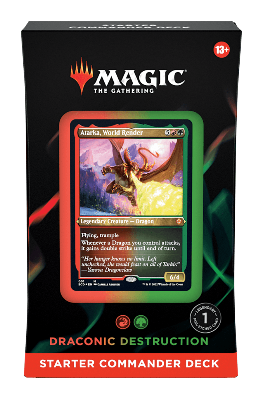 MTG STARTER COMMANDER DECK - Draconic Destruction (Red-Green) - Trinity Hobby