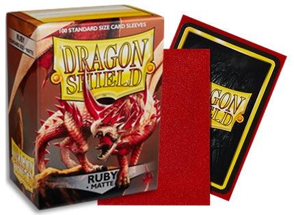 DRAGON SHIELD SLEEVES MATTE RUBY 100CT - Trinity Hobby