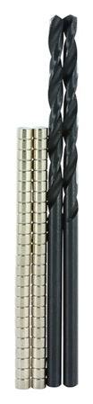 MAGNETS: COMBO PACK 3/32 X 1/16 (50 + DRILLX2) - Trinity Hobby