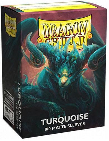 DRAGON SHIELD SLEEVES MATTE TURQUOISE 100CT - Trinity Hobby
