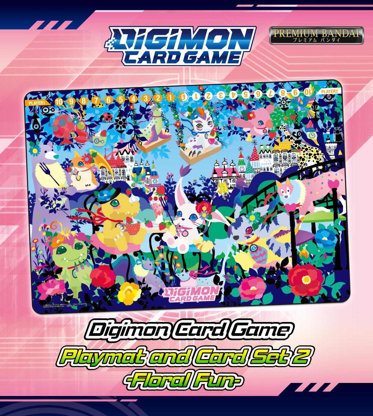 DIGIMON PLAYMAT AND CARD SET 2 - FLORAL FUN - Trinity Hobby