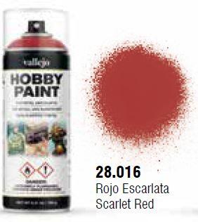 Vallejo Aerosol - Scarlet Red 400ml - Trinity Hobby