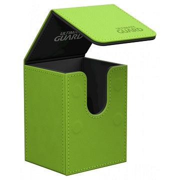 Ultimate Guard FLIP DECK CASE LEATHERETTE GREEN 80+ - Trinity Hobby