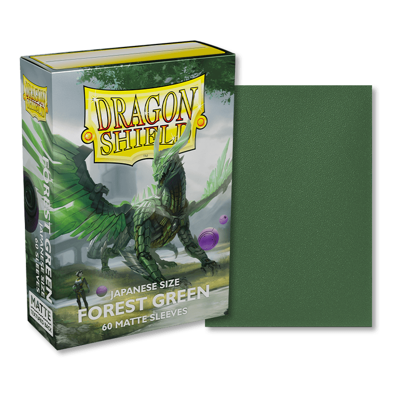 DRAGON SHIELD SLEEVES JAPANESE MATTE FOREST GREEN - Trinity Hobby
