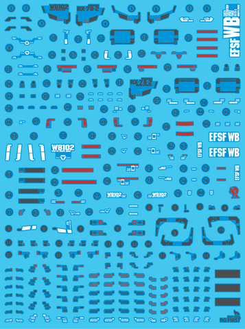 Delpi Decals: RG RX-78-2 first Water Decal - Trinity Hobby