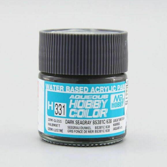 AQUEOUS HOBBY COLOR - H331 DARK SEAGRAY BS381C 638 [RAF AIRCRAFT CAMOUFLAGE] - Trinity Hobby