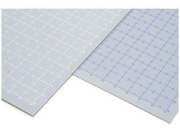 Wave Plaplate/Plastic Sheets 0.5mm (Gray Printed Scale White) - Trinity Hobby